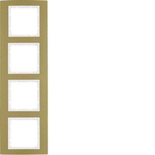 Berker 10143046 Rahmen 4fach B.3 Alu, gold/polarweiß Mesch Shop Berker 10143046 Rahmen 4fach B.3 Alu, gold/polarweiß Mesch Shop